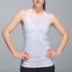 Lululemon Mesh With Me Tank Desert Snake White Silver Fox / White - Size 2